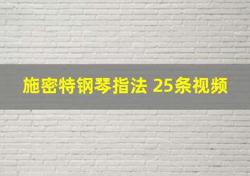 施密特钢琴指法 25条视频